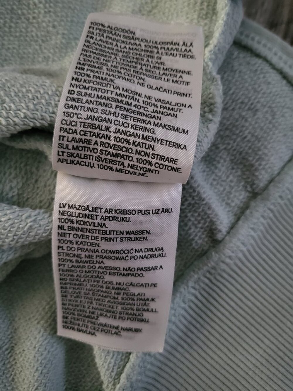 Short Sleeve Sweatshirt Green M Peace of Mind Studio - Picture 8 of 9